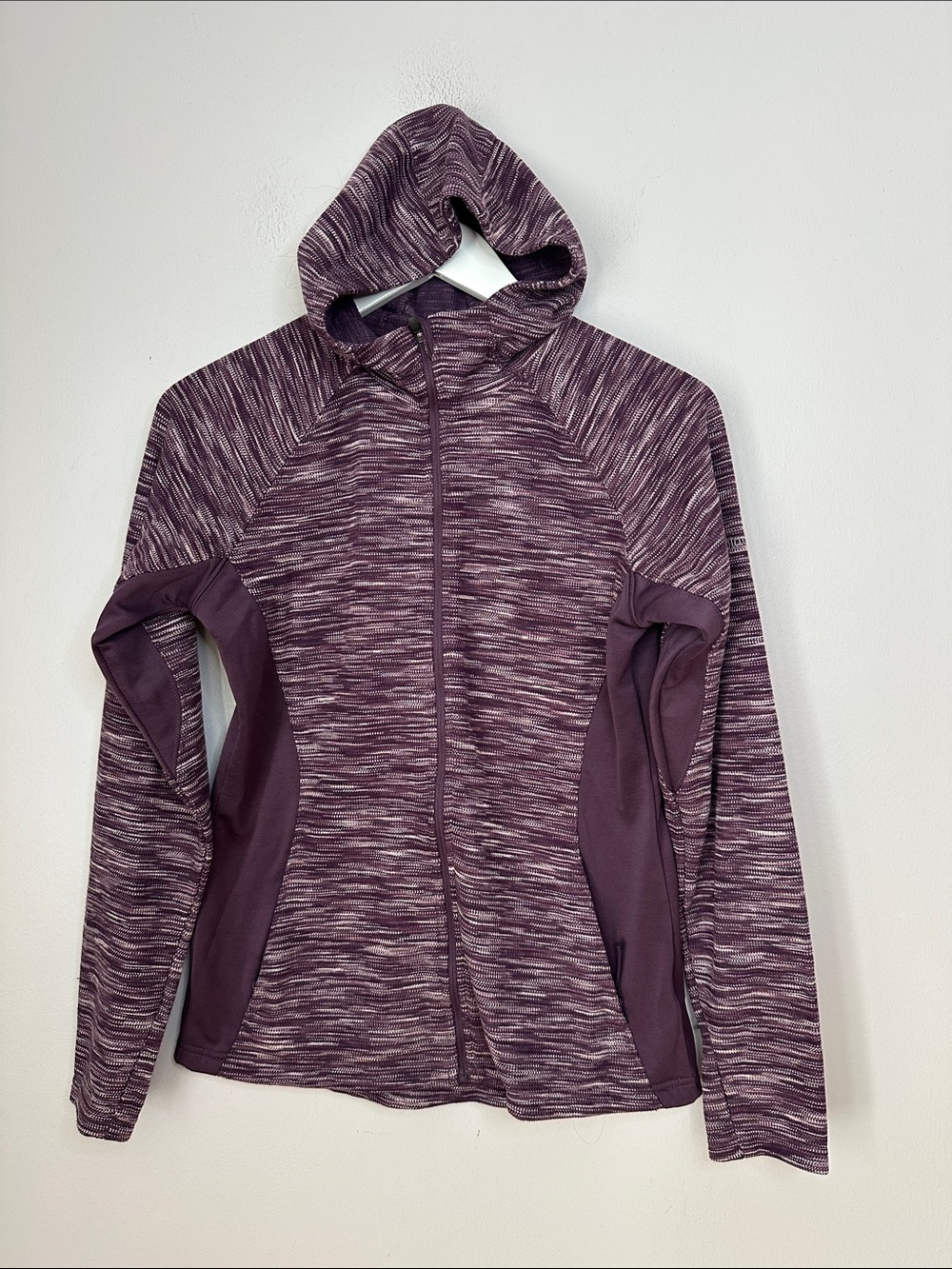 Columbia Purple Heathered Hooded Zip Jacket size S